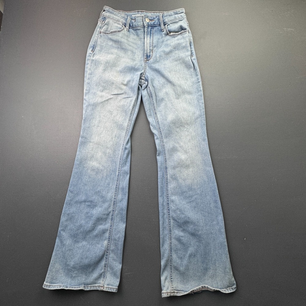 Old Navy Women's Size Size 2 Light Wash Flare Jeans High Rise Wow 90s Y2K Denim